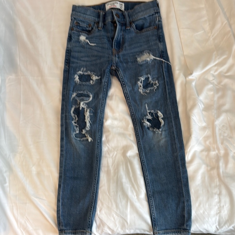 Kid’s Distressed Blue Jeans